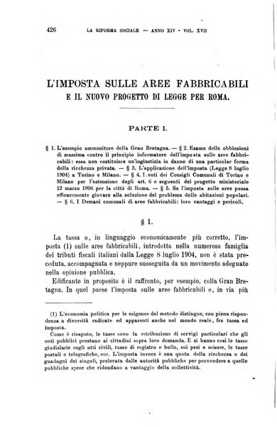 La riforma sociale rassegna di scienze sociali e politiche