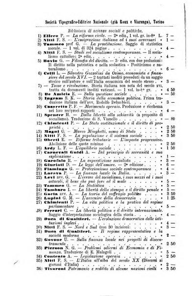 La riforma sociale rassegna di scienze sociali e politiche