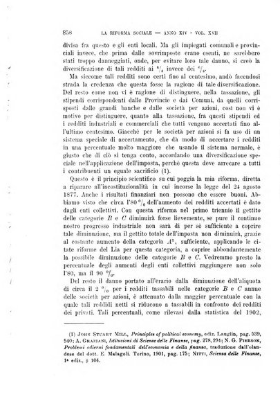 La riforma sociale rassegna di scienze sociali e politiche