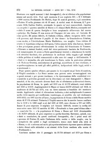 La riforma sociale rassegna di scienze sociali e politiche