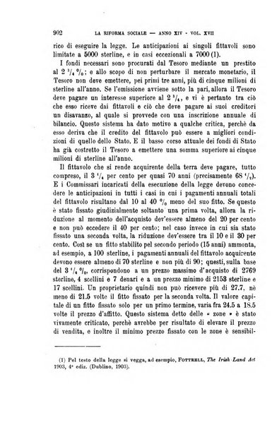 La riforma sociale rassegna di scienze sociali e politiche