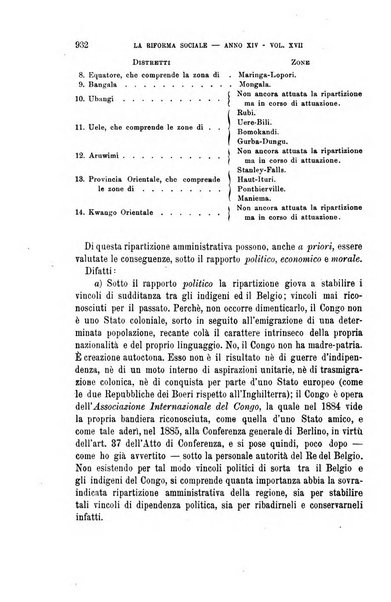 La riforma sociale rassegna di scienze sociali e politiche