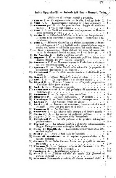 La riforma sociale rassegna di scienze sociali e politiche