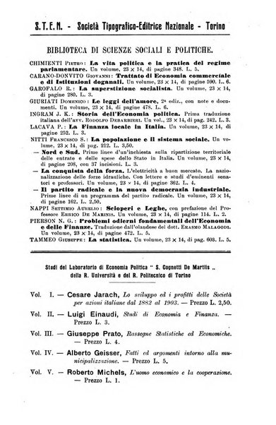 La riforma sociale rassegna di scienze sociali e politiche