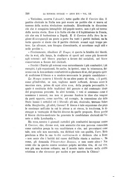 La riforma sociale rassegna di scienze sociali e politiche