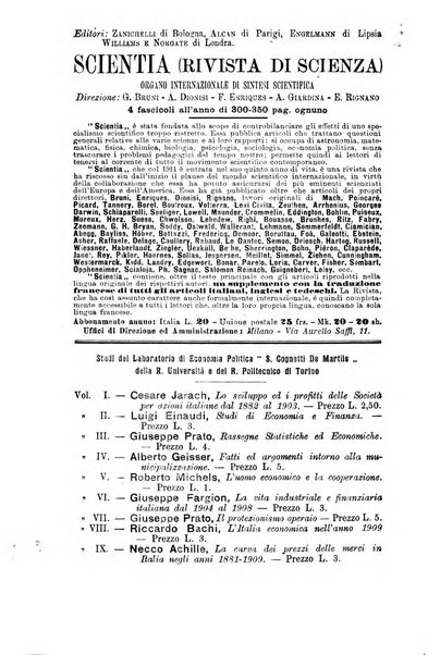 La riforma sociale rassegna di scienze sociali e politiche