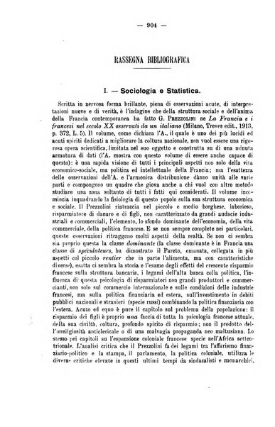 La riforma sociale rassegna di scienze sociali e politiche