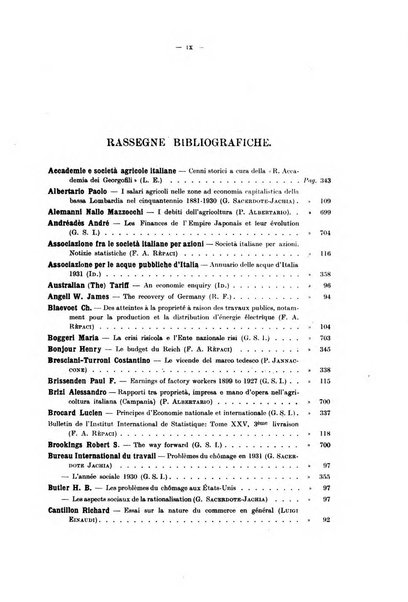 La riforma sociale rassegna di scienze sociali e politiche