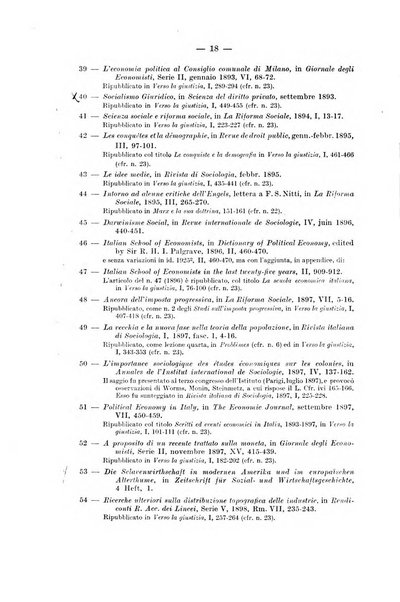 La riforma sociale rassegna di scienze sociali e politiche