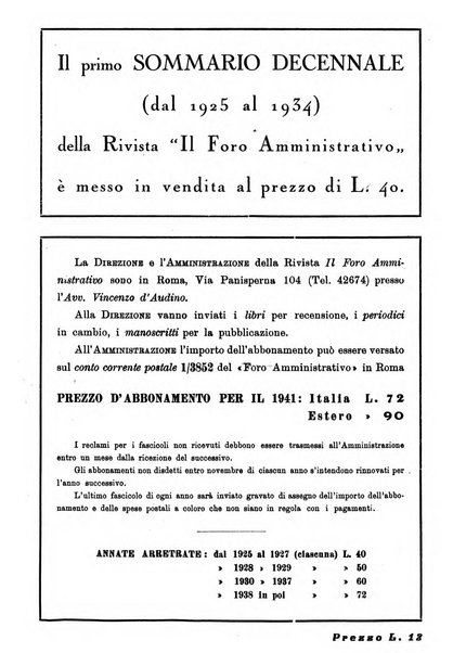 Il foro amministrativo raccolta di giurisprudenza amministrativa e finanziaria