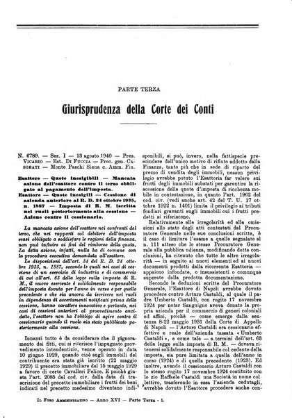 Il foro amministrativo raccolta di giurisprudenza amministrativa e finanziaria