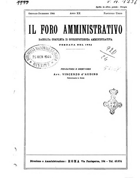 Il foro amministrativo raccolta di giurisprudenza amministrativa e finanziaria