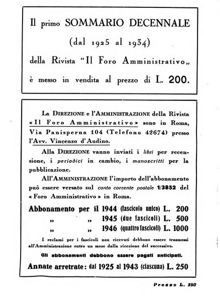 Il foro amministrativo raccolta di giurisprudenza amministrativa e finanziaria