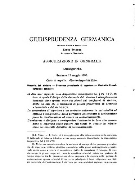 Assicurazioni rivista di diritto, economia e finanza delle assicurazioni private