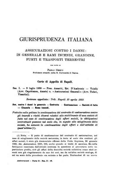 Assicurazioni rivista di diritto, economia e finanza delle assicurazioni private