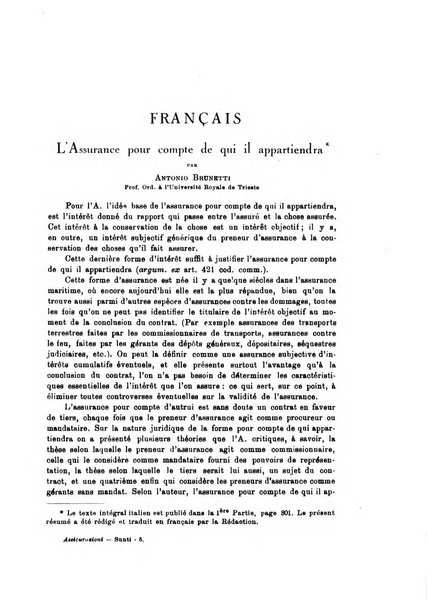 Assicurazioni rivista di diritto, economia e finanza delle assicurazioni private