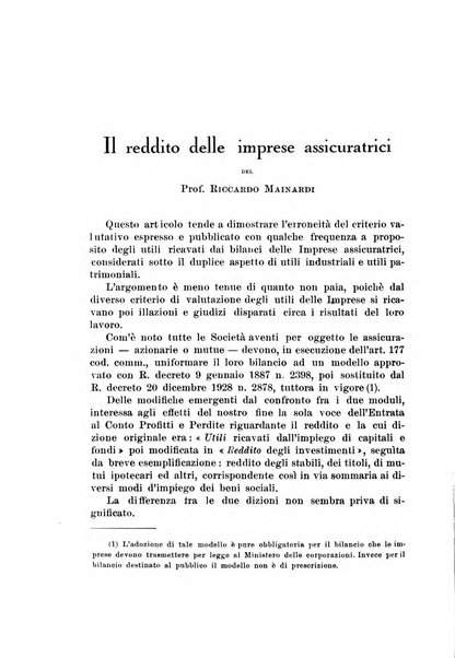 Assicurazioni rivista di diritto, economia e finanza delle assicurazioni private