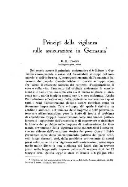 Assicurazioni rivista di diritto, economia e finanza delle assicurazioni private