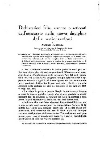 Assicurazioni rivista di diritto, economia e finanza delle assicurazioni private