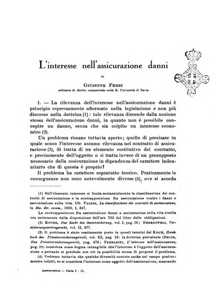 Assicurazioni rivista di diritto, economia e finanza delle assicurazioni private