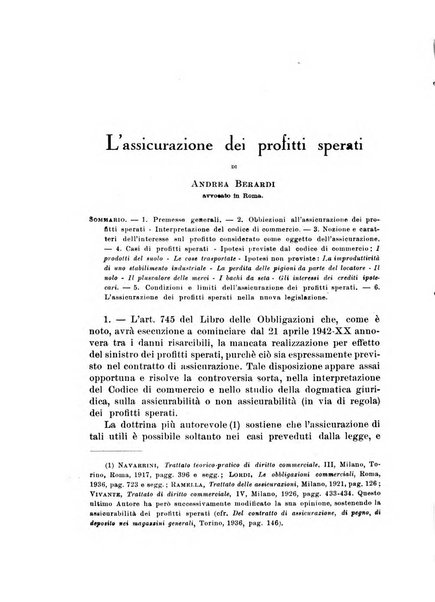 Assicurazioni rivista di diritto, economia e finanza delle assicurazioni private