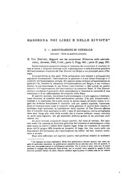 Assicurazioni rivista di diritto, economia e finanza delle assicurazioni private