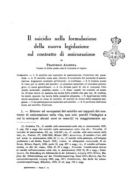 Assicurazioni rivista di diritto, economia e finanza delle assicurazioni private