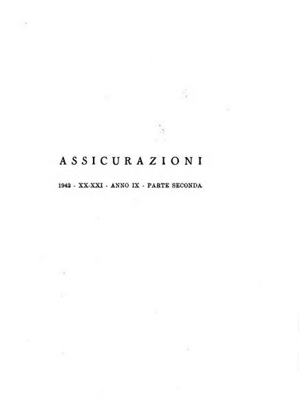 Assicurazioni rivista di diritto, economia e finanza delle assicurazioni private