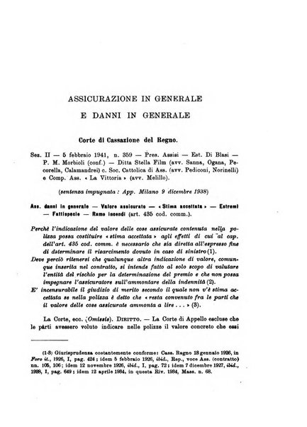 Assicurazioni rivista di diritto, economia e finanza delle assicurazioni private