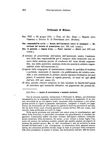 Assicurazioni rivista di diritto, economia e finanza delle assicurazioni private