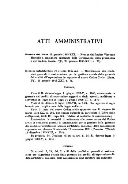 Assicurazioni rivista di diritto, economia e finanza delle assicurazioni private