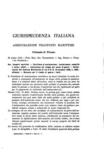 Assicurazioni rivista di diritto, economia e finanza delle assicurazioni private