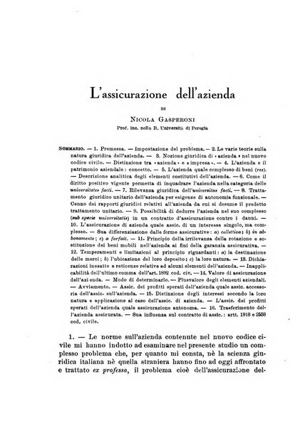 Assicurazioni rivista di diritto, economia e finanza delle assicurazioni private