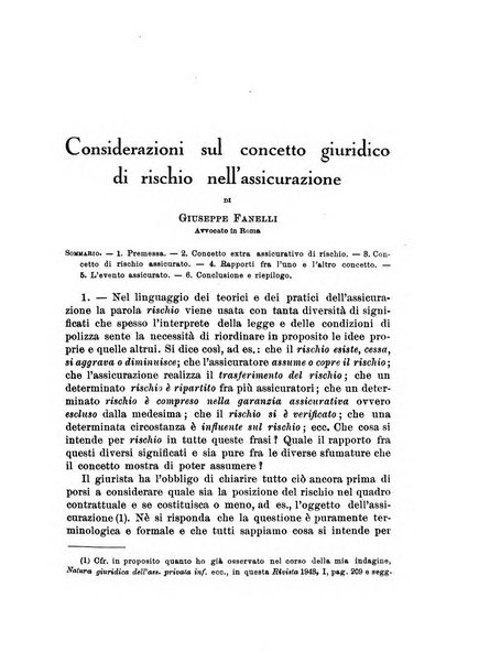 Assicurazioni rivista di diritto, economia e finanza delle assicurazioni private