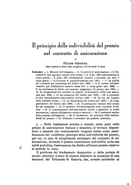 Assicurazioni rivista di diritto, economia e finanza delle assicurazioni private