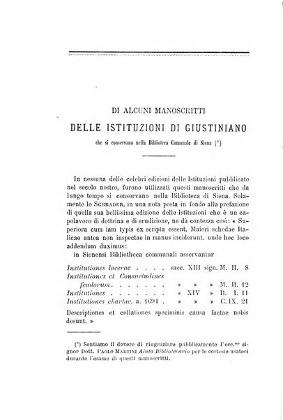 Studi senesi nel Circolo giuridico della R. Universita