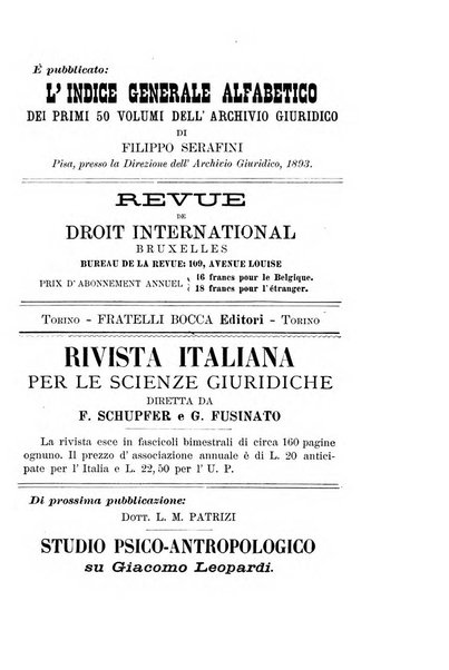 Studi senesi nel Circolo giuridico della R. Universita