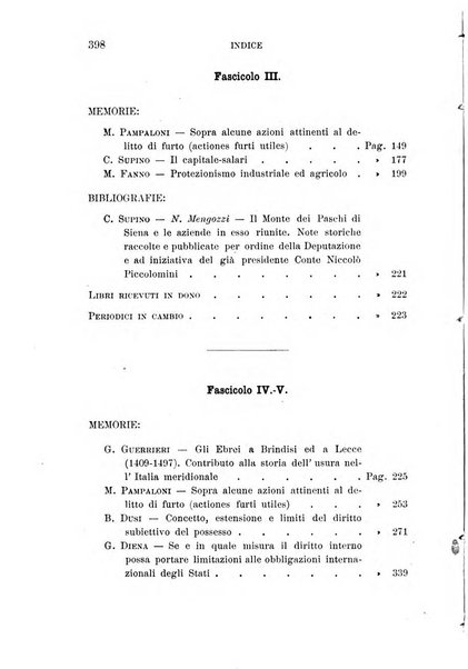 Studi senesi nel Circolo giuridico della R. Universita