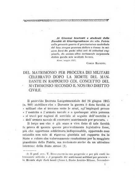 Studi senesi nel Circolo giuridico della R. Universita