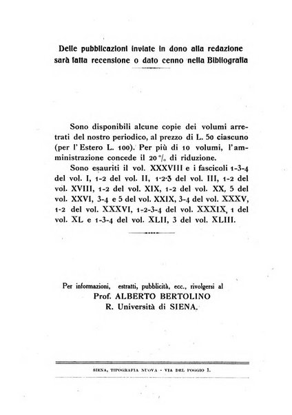 Studi senesi nel Circolo giuridico della R. Universita