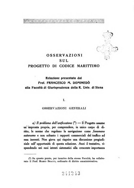 Studi senesi nel Circolo giuridico della R. Universita