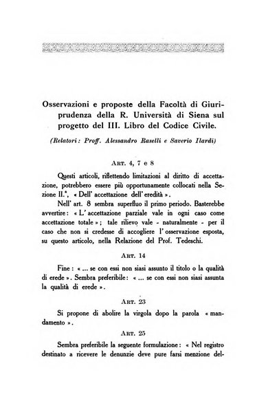 Studi senesi nel Circolo giuridico della R. Universita