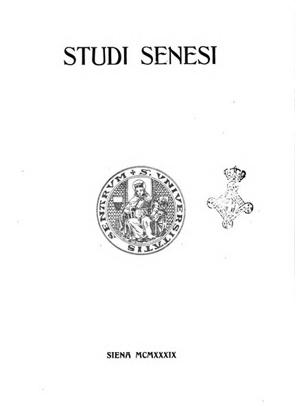 Studi senesi nel Circolo giuridico della R. Universita