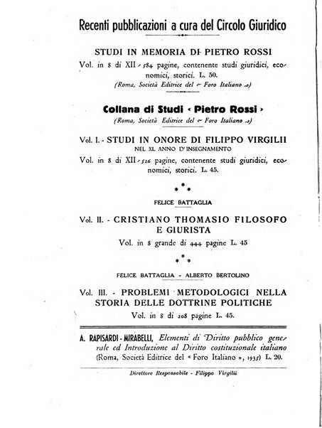 Studi senesi nel Circolo giuridico della R. Universita