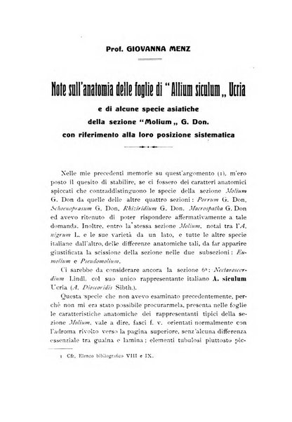 Archivio botanico per la sistematica, fitogeografia e genetica (storica e sperimentale) e Bollettino dell'Istituto botanico della R. Università di Modena