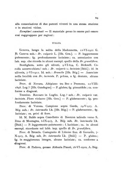 Archivio botanico per la sistematica, fitogeografia e genetica (storica e sperimentale) e Bollettino dell'Istituto botanico della R. Università di Modena