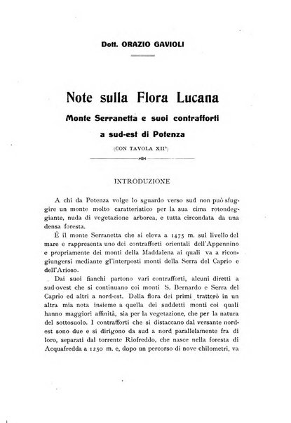 Archivio botanico per la sistematica, fitogeografia e genetica (storica e sperimentale) e Bollettino dell'Istituto botanico della R. Università di Modena