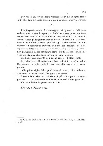 Archivio botanico per la sistematica, fitogeografia e genetica (storica e sperimentale) e Bollettino dell'Istituto botanico della R. Università di Modena