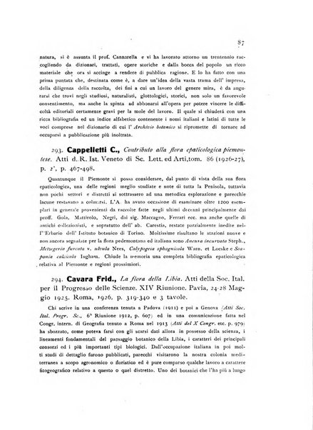 Archivio botanico per la sistematica, fitogeografia e genetica (storica e sperimentale) e Bollettino dell'Istituto botanico della R. Università di Modena