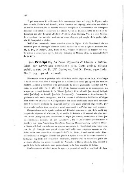 Archivio botanico per la sistematica, fitogeografia e genetica (storica e sperimentale) e Bollettino dell'Istituto botanico della R. Università di Modena